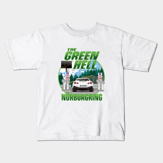 Nurburgring Nissan GTR R35 Edition Kids T-Shirt by 8800ag